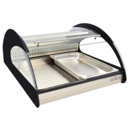 Vitrina refrigerada expositora GN1/1 para pescados y mariscos