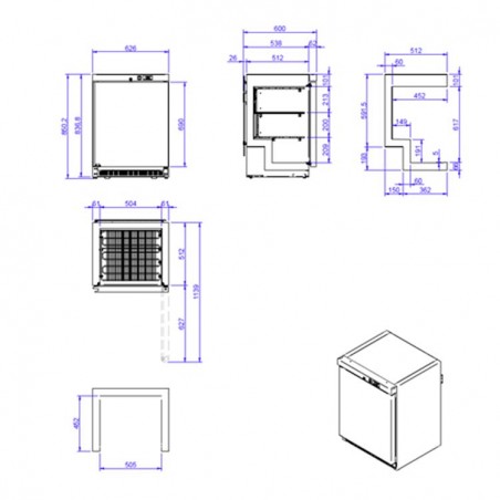 Armario de Mantenimiento de Congelados 125L Blanco - Modelo ANS-251 Edenox