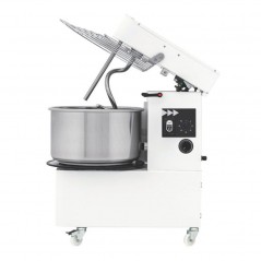 Amasadora a espiral para pizza con cabezal abatible y cuba extraíble. Capacidad para 35 kg. IRV 40