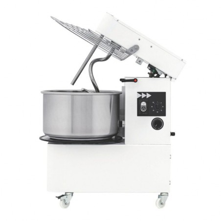 Amasadora a espiral para pizza con cabezal abatible y cuba extraíble. Capacidad para 35 kg. IRV 40