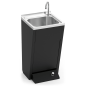 Lavamanos registrable negro c/pedestal un pulsador agua fría y caliente 450x450x850 mm - Serie Black Lavamanos registrable negro c/pedestal un pulsador agua fría y caliente 450x450x850 mm - Serie Black