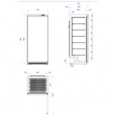 Armario de Mantenimiento de Congelados Inox 600L ANS-651-I Edenox