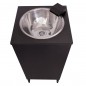 Lavamanos autónomo eléctrico mini clinic negro con grifo de cascada extra bajo Lavamanos autónomo eléctrico mini clinic negro con grifo de cascada extra bajo