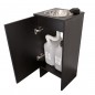 Lavamanos autónomo eléctrico mini clinic negro con grifo de cascada extra bajo Lavamanos autónomo eléctrico mini clinic negro con grifo de cascada extra bajo