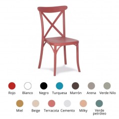 Silla Monobloc M1123 apilable de polipropileno para exterior