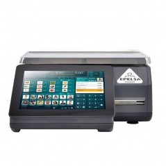 Balanza Epelsa TouchScale XS 10 RL plana con impresora térmica de etiquetas