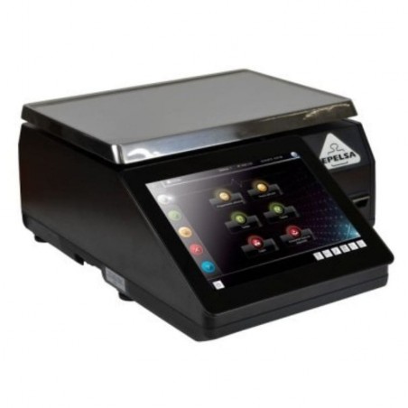 Balanza Epelsa TouchScale 10 RL EVO plana con impresora térmica de etiquetas