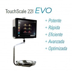 Balanza Epelsa TouchScale 22 I EVO colgada con impresora térmica de ticket