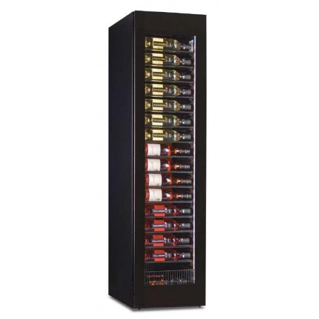 Vitrina de vino 1 temperatura con estantes de madera y puertas de cristal Horekus