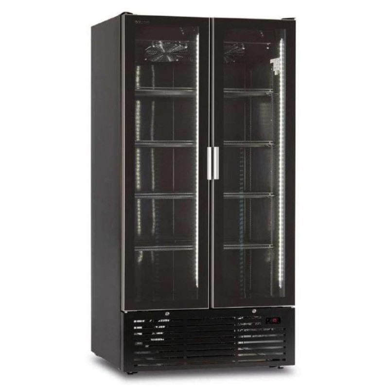 Armario expositor vertical refrigerado con puertas dobles abatibles y termostato EVCO Horekus Armario expositor vertical refrigerado con puertas dobles abatibles y termostato EVCO Horekus