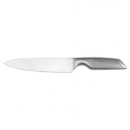 Cuchillo de cocina con mango de acero inoxidable antideslizante GripMaster