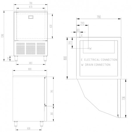 Abatidor de Temperatura 8 Bandejas GN 1/1 Edenox