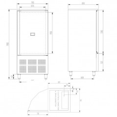 Abatidor de temperatura 16 bandejas GN 1/1Edenox
