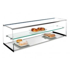 Vitrina neutra con cristal recto - Modelo INOX VRL