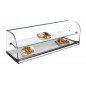 Vitrina neutra con cristal curvo - Modelo INOX VCL