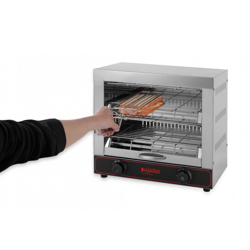 Tostador eléctrico dos pisos de acero inox -120/130 rodajas hora Tostador eléctrico dos pisos de acero inox -120/130 rodajas hora