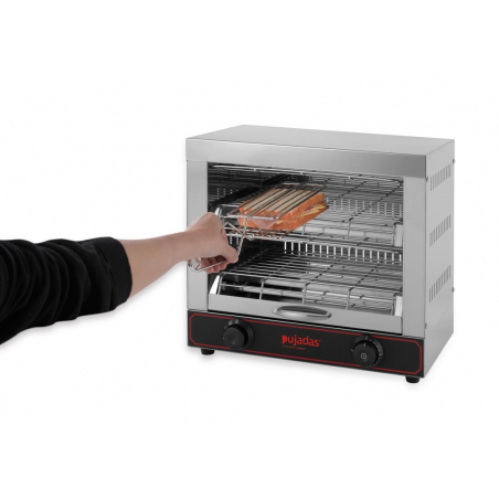 Tostador eléctrico dos pisos de acero inox -120/130  rodajas hora