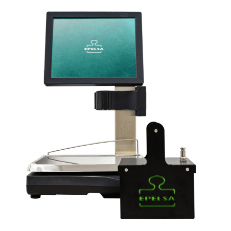 Balanza Epelsa TouchScale XS e-Power 20 I sobremostrador con batería externa e impresora térmica de ticket