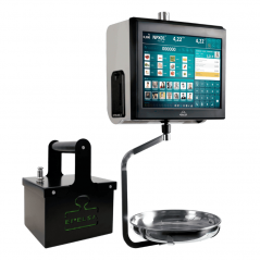 Balanza Epelsa TouchScale XS e-Power 22 I colgada con batería externa e impresora térmica de ticket