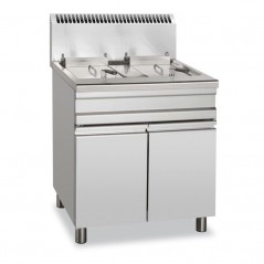 Freidora a gas 14+14L 13+13kW con muble Stand Alone