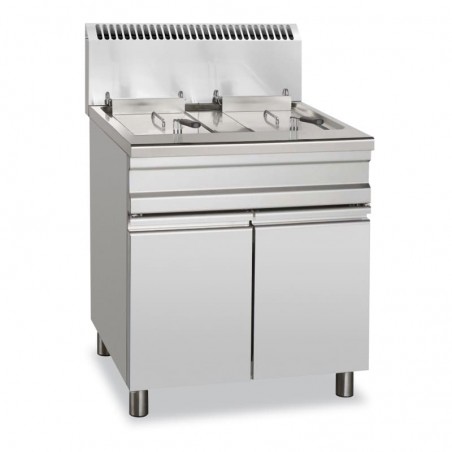 Freidora a gas 18+18L 14+14 kW con Mueble Stand Alone