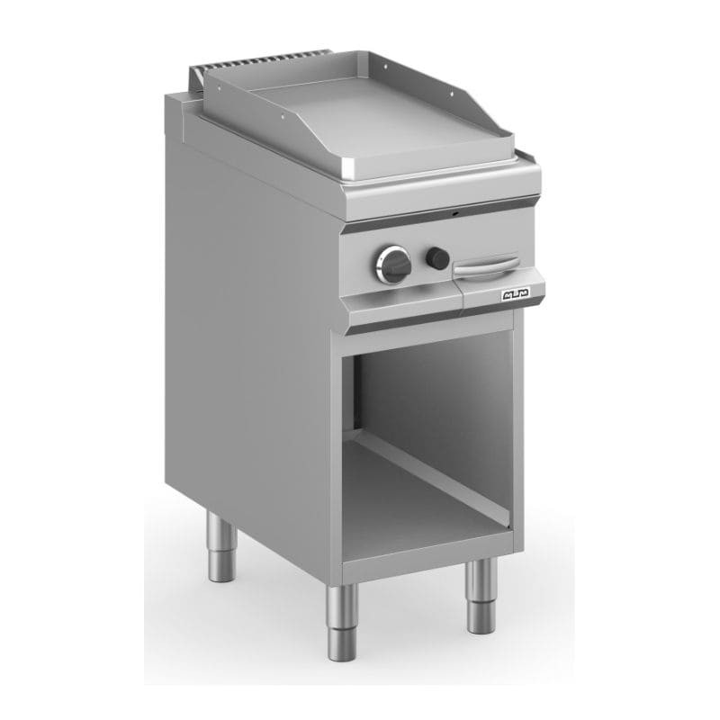 Frytop a gas con mueble placa lisa acero rectificado MAGISTRA PLUS fondo 700
