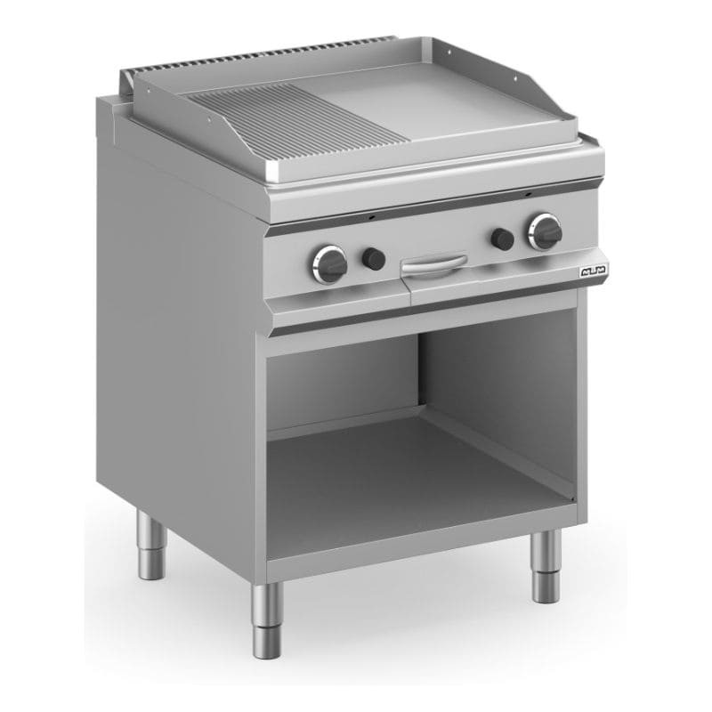 Frytop a gas con mueble placa lisa-ranurada acero rectificado MAGISTRA PLUS fondo 700 Frytop a gas con mueble placa lisa-ranurada acero rectificado MAGISTRA PLUS fondo 700