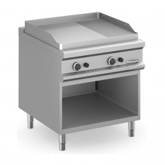 Frytop a gas con mueble placa lisa-ranurada acero rectificado MAGISTRA PLUS fondo 900