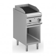 Barbacoa a gas con mueble y parrillas de piedra volcánica MAGISTRA PLUS fondo 700