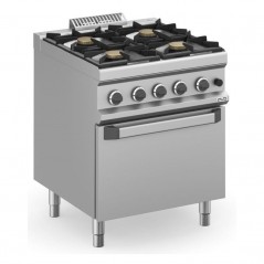 Cocina a gas con horno a gas fuegos 5,5kW MAGISTRA PLUS fondo 700