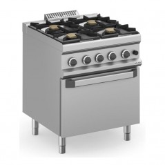 Cocina a gas con horno a gas fuegos de 5,5kW MAGISTRA PLUS fondo 900