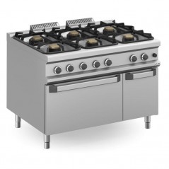 Cocina a gas con horno a gas fuegos de 7 y 11kW MAGISTRA PLUS fondo 900