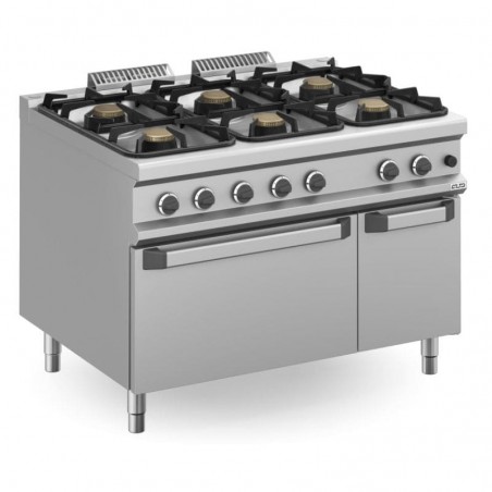 Cocina a gas con horno a gas fuegos de 7 y 11kW MAGISTRA PLUS fondo 900