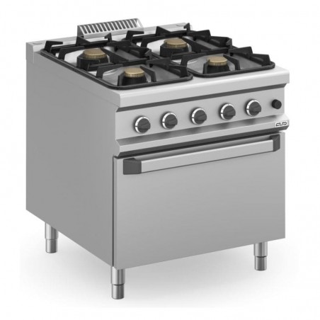Cocina a gas con horno a gas fuegos de 7 y 11kW MAGISTRA PLUS fondo 900