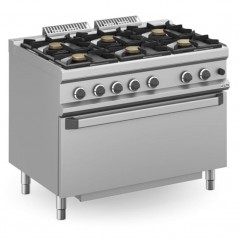 Cocina a gas con horno extragrande a gas fuegos de 5,5kW MAGISTRA PLUS fondo 700