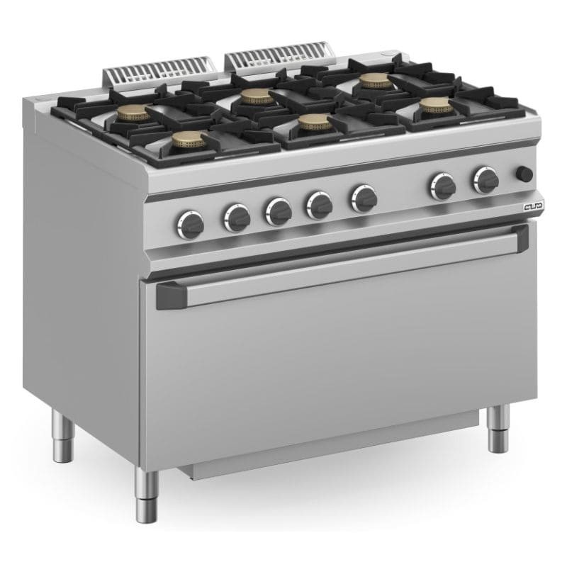 Cocina a gas con horno extragrande a gas con 6 fuegos de 7kW MAGISTRA PLUS fondo 700 Cocina a gas con horno extragrande a gas con 6 fuegos de 7kW MAGISTRA PLUS fondo 700