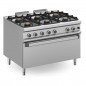 Cocina a gas con horno extragrande a gas con 6 fuegos de 7 y 11 kW MAGISTRA PLUS fondo 900