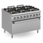 Cocina a gas con horno extragrande a gas con grill y 6 fuegos de 7 y 11kW MAGISTRA PLUS fondo 900