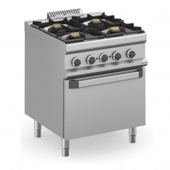 Cocina a gas con horno eléctrico estático y fuegos de 5,5kW MAGISTRA PLUS fondo 700