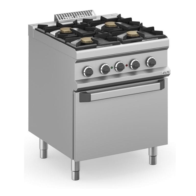 Cocina a gas con horno eléctrico estático y fuegos de 5,5kW MAGISTRA PLUS fondo 700 Cocina a gas con horno eléctrico estático y fuegos de 5,5kW MAGISTRA PLUS fondo 700