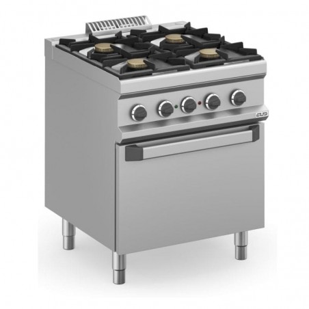 Cocina a gas con horno eléctrico estático y fuegos de 5,5kW MAGISTRA PLUS fondo 700