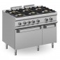 Cocina a gas con horno eléctrico estático y fuegos de 5,5kW MAGISTRA PLUS fondo 700 Cocina a gas con horno eléctrico estático y fuegos de 5,5kW MAGISTRA PLUS fondo 700