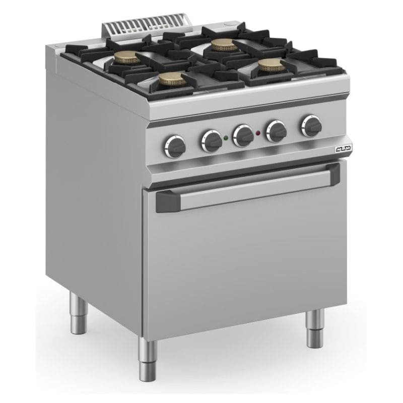 Cocina a gas con horno eléctrico ventilado 4 fuegos de 5,5kW MAGISTRA PLUS fondo 700 Cocina a gas con horno eléctrico ventilado 4 fuegos de 5,5kW MAGISTRA PLUS fondo 700