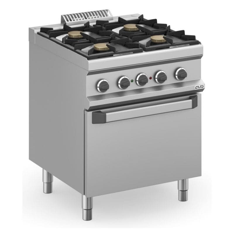 Cocina a gas con horno eléctrico estático y fuegos de 7kW MAGISTRA PLUS fondo 700 Cocina a gas con horno eléctrico estático y fuegos de 7kW MAGISTRA PLUS fondo 700