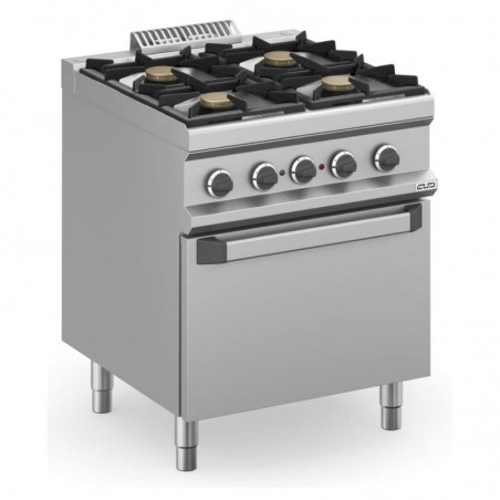 Cocina a gas con horno eléctrico estático y fuegos de 7kW MAGISTRA PLUS fondo 700