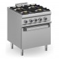 Cocina a gas con horno eléctrico estático y fuegos de 7kW MAGISTRA PLUS fondo 700 Cocina a gas con horno eléctrico estático y fuegos de 7kW MAGISTRA PLUS fondo 700