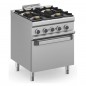 Cocina a gas con horno eléctrico ventilado y 4 fuegos de 7kW MAGISTRA PLUS fondo 700 Cocina a gas con horno eléctrico ventilado y 4 fuegos de 7kW MAGISTRA PLUS fondo 700