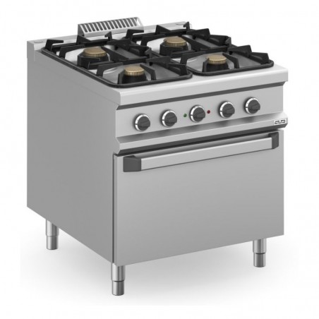 Cocina a gas con horno eléctrico y fuegos de 7 y 11kW MAGISTRA PLUS fondo 900