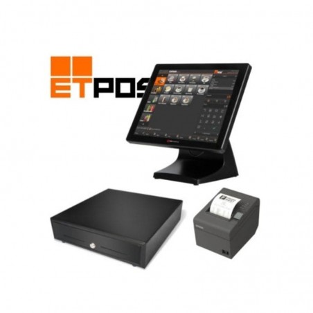 Pack TPV ETPOS 1518 con impresora, cajón y software incluido compatible con VeriFactu