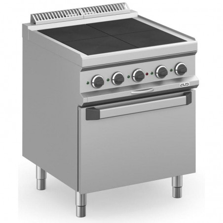Cocina eléctrica con horno eléctrico estático placas cuadradas rebajadas MAGISTRA PLUS fondo 900